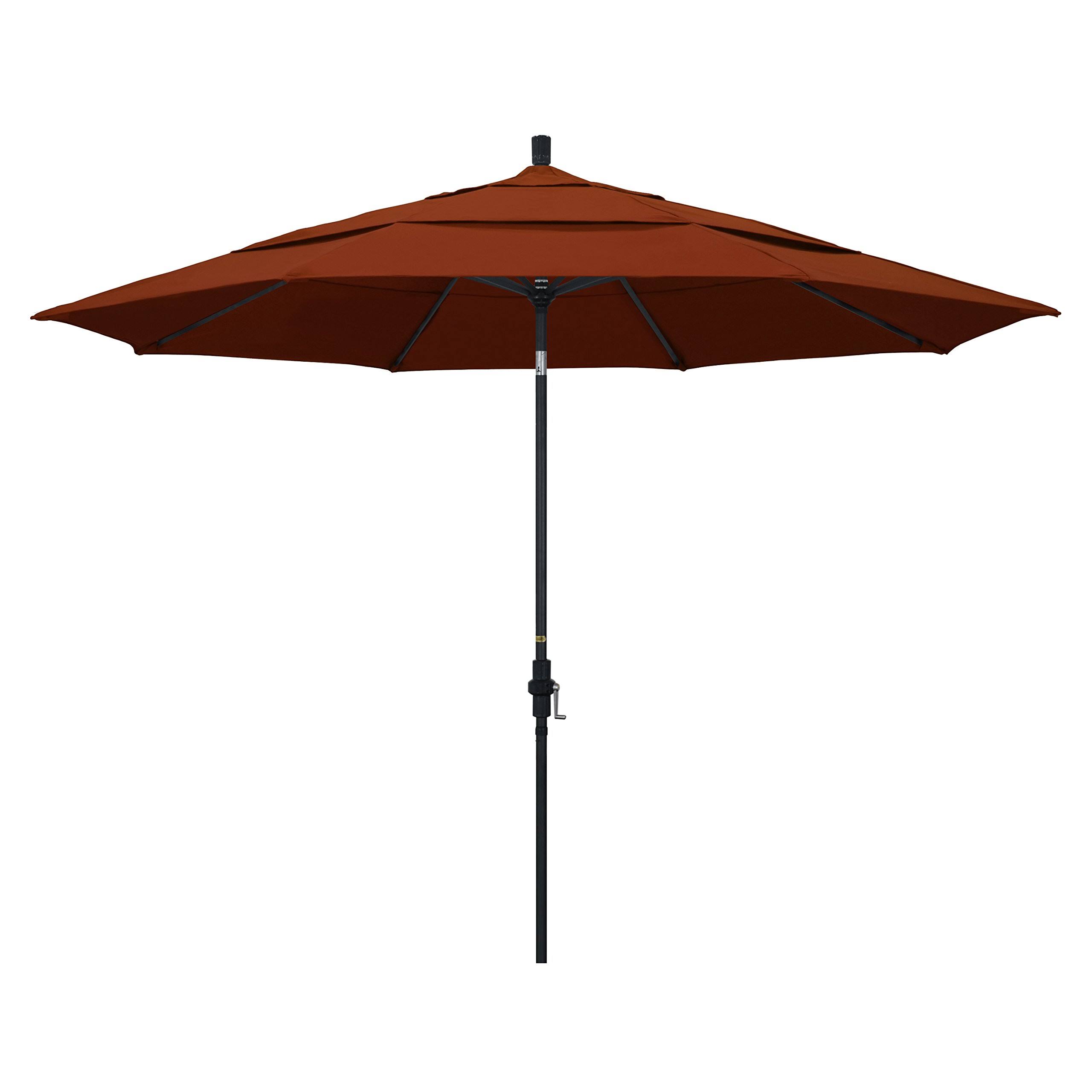California Umbrella 11 ft. Aluminum Double Vent Tilt Market Umbrella - Pacifica Brick