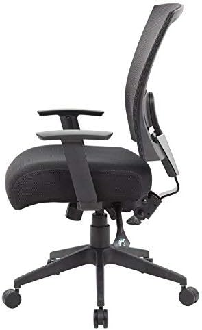 Boss Office Products Mesh Back 3 Paddle Task Chair with Seat Slider in Black