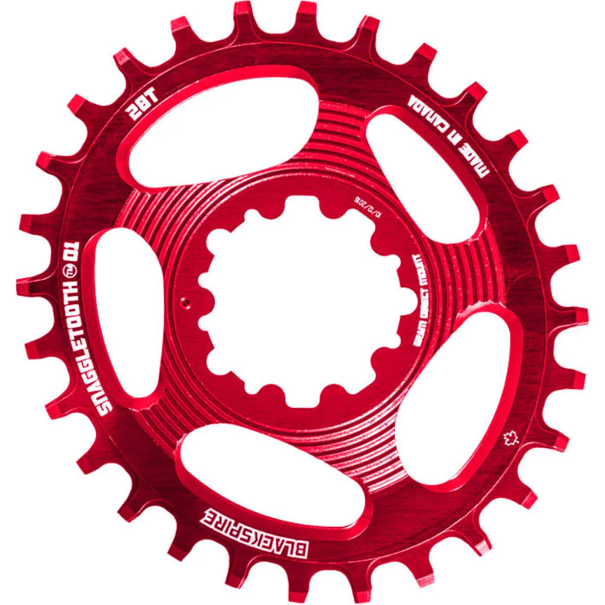 Blackspire SRAM Snaggletooth NarWide Oval Chainring - 3mm Offset - Red
