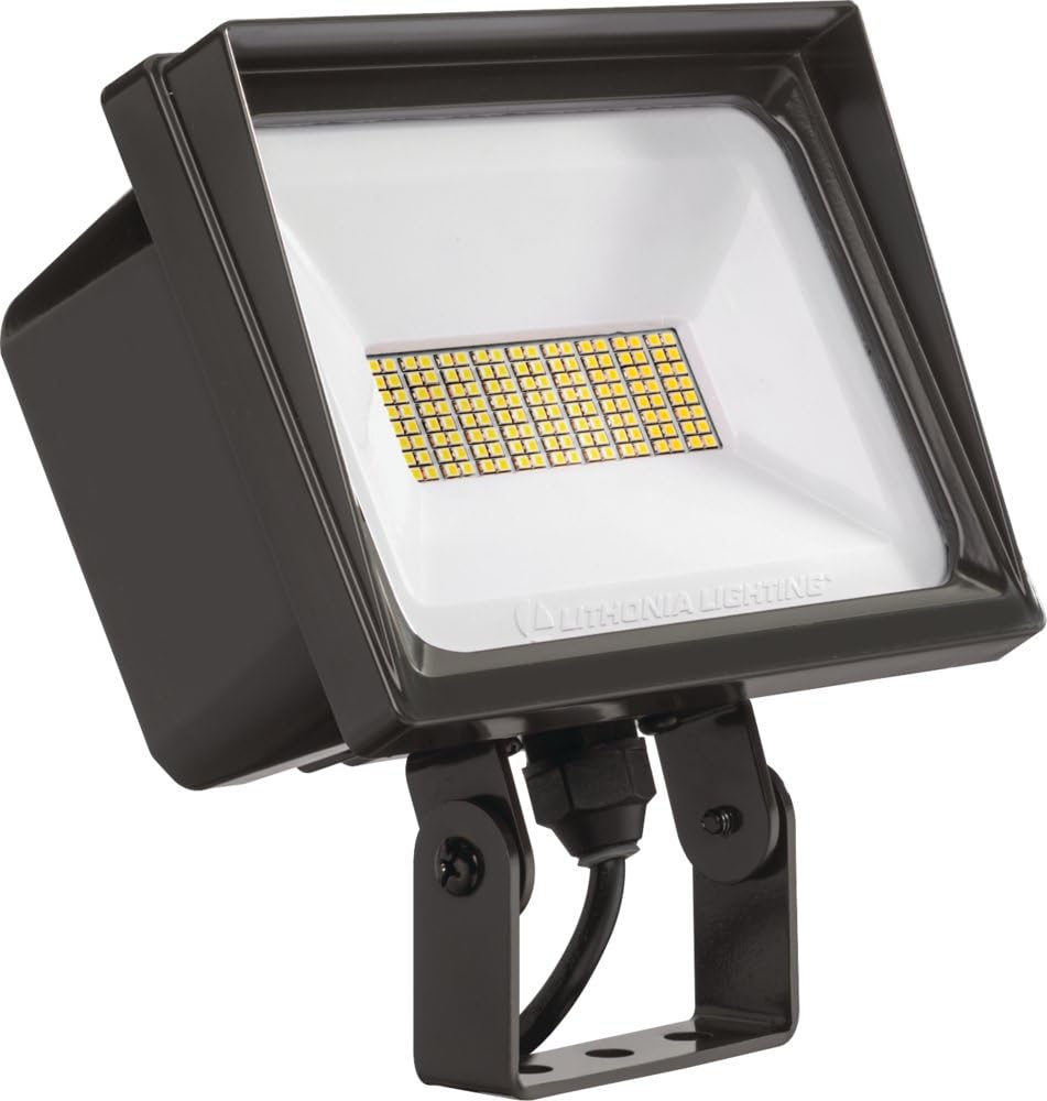 Lithonia Lighting QTE P3 50K 120 YK WH M6 LED Flood Light, 66 watts, 5000k, White Pack of 2