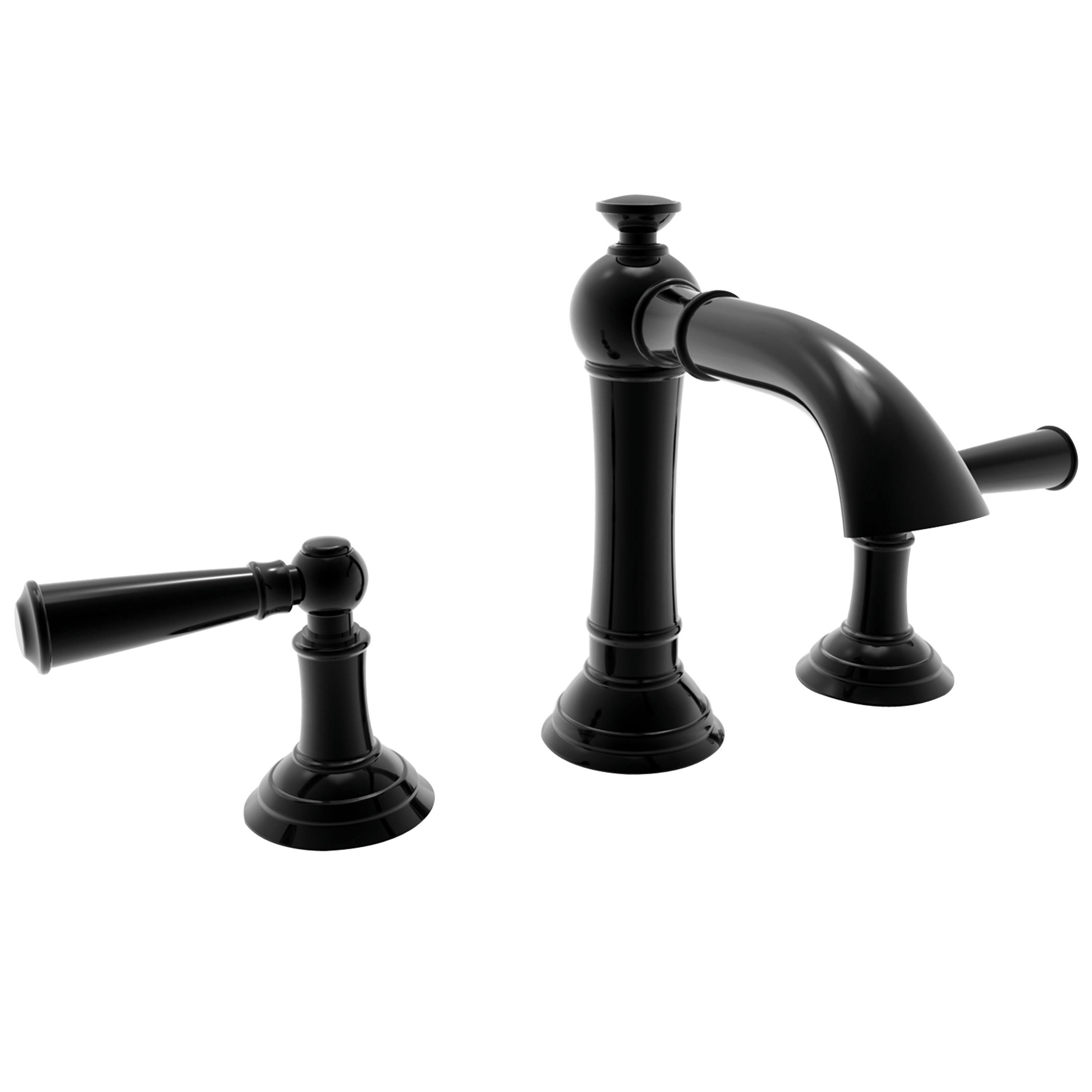 Newport Brass 2410 Aylesbury Gloss Black Widespread Bathroom Faucet
