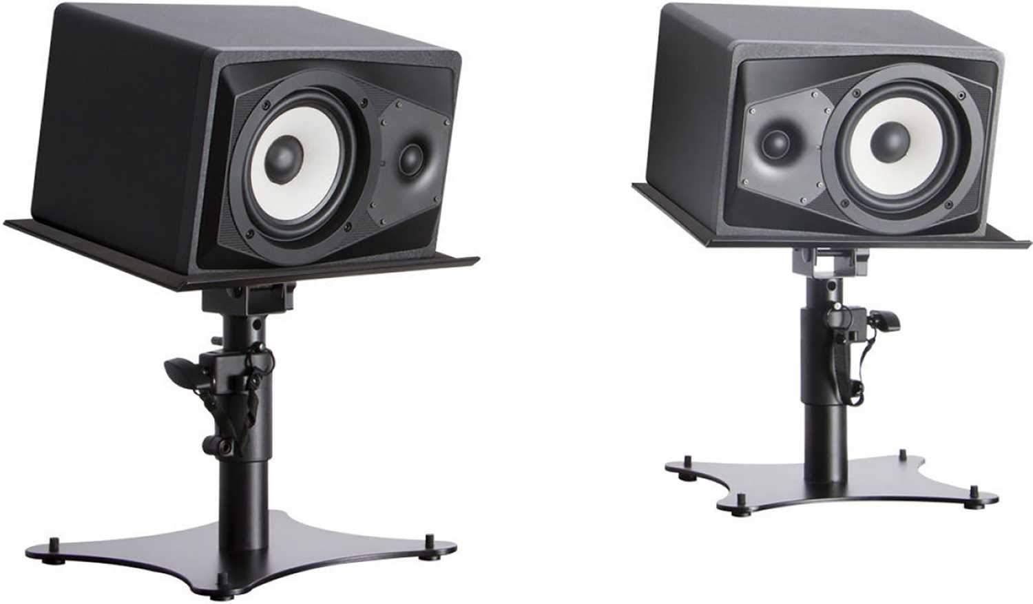 On-Stage Desktop Monitor Stands (Pair) Black