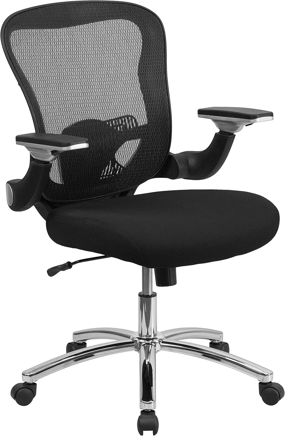 Flash Furniture Mid-Back Black Mesh Executive Swivel Ergonomic Office Chair with Height Adjustable Flip-Up Arms