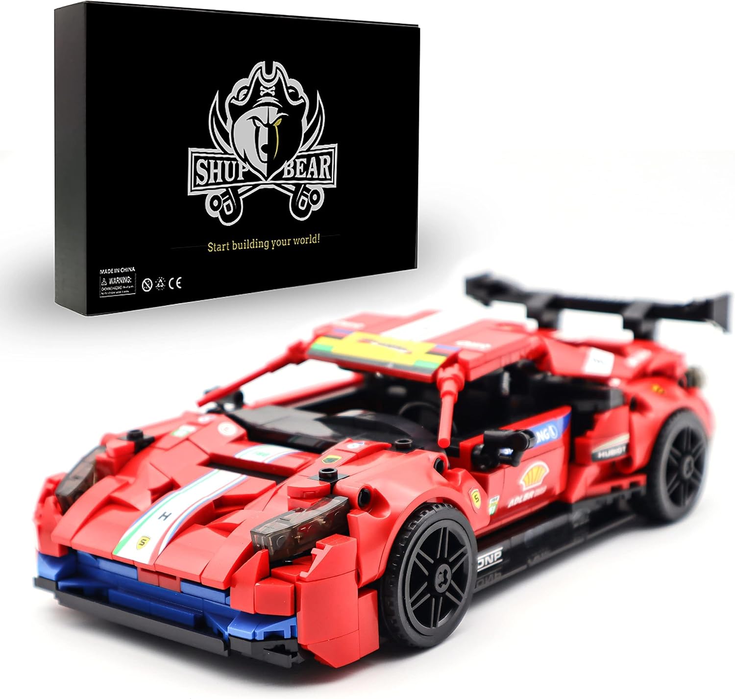 ShupBear Creator Speed Red Racing Car Set,Building Blocks Kit Set Adult Truck Model Toy for Boy(826PCS)