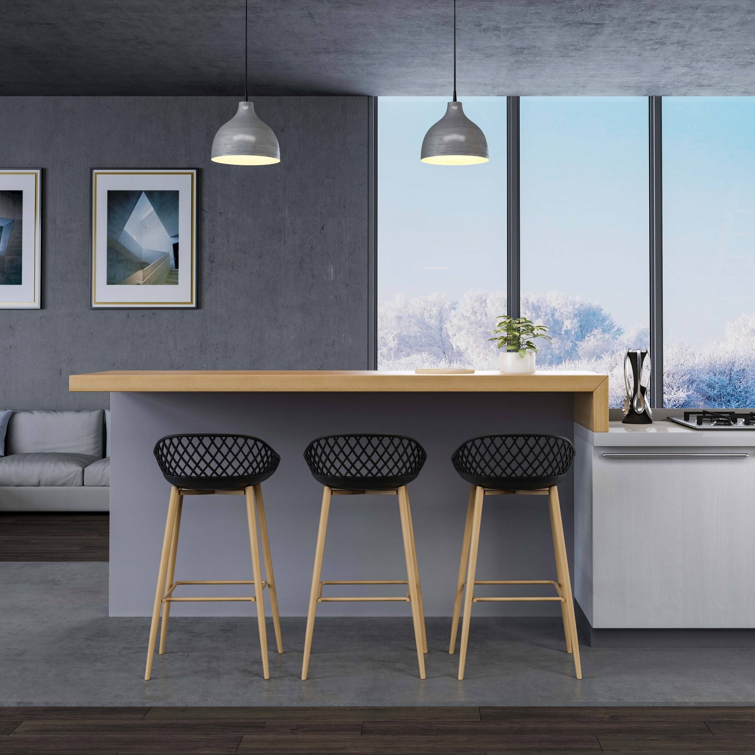 Carson Carrington Varnas Low Back Counter Stools (Set of 2) - 2-Pack - White/Natural