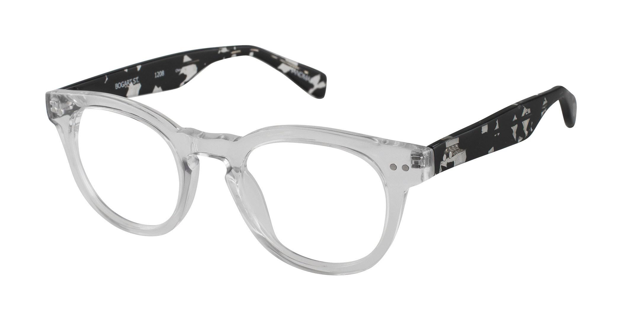 Bogart Street Reading Glasses | White/Black | +1.75