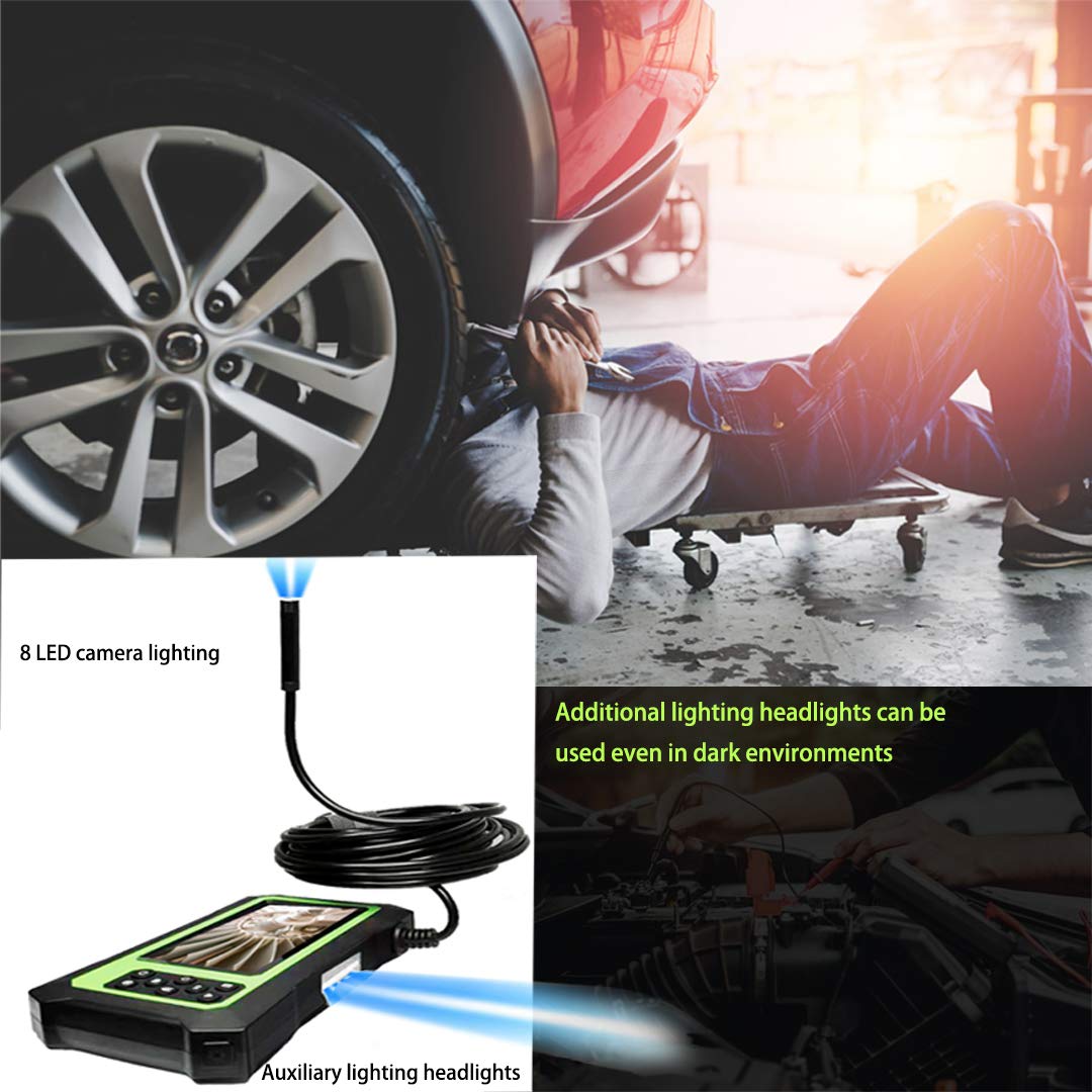 Upgraded Endoscope Camera with Lights, 1080P Pro HD Borescope Camera 4.3 Inch LCD Screen Inspection Camera, IP67 Waterproof Snake Camera, 8 Bright LED Lights，3000mAh Battery, 32GB TF Card，Gift for Men Pack of 2