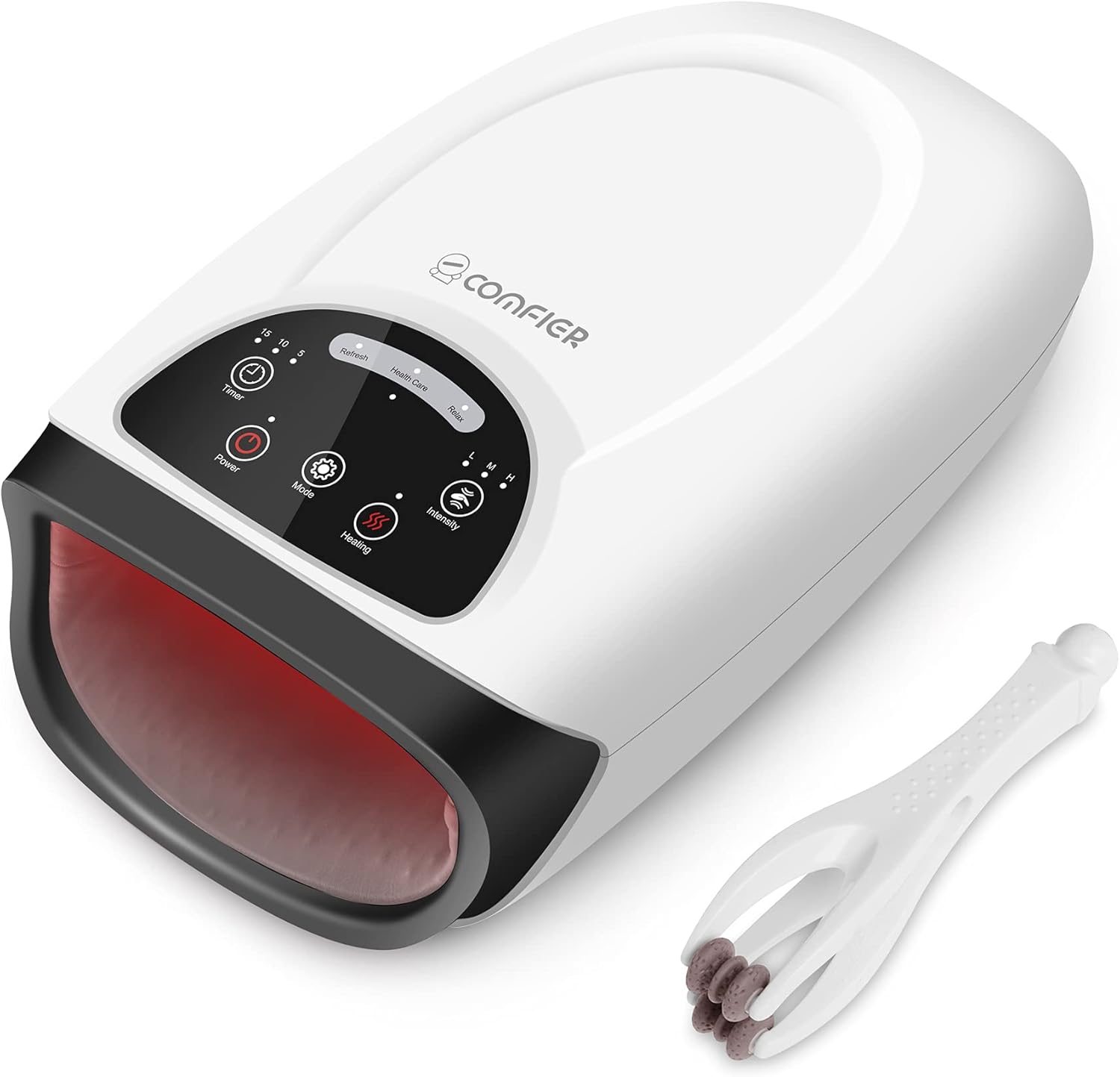 Comfier Hand Massager with Heat, Cordless Hand Massage Tool with Compression & Heating,3 Modes & 3 Levels Pressure Point Hand Massager for Arthritis and Carpal Tunnel from Finger to Wrist Pack of 2