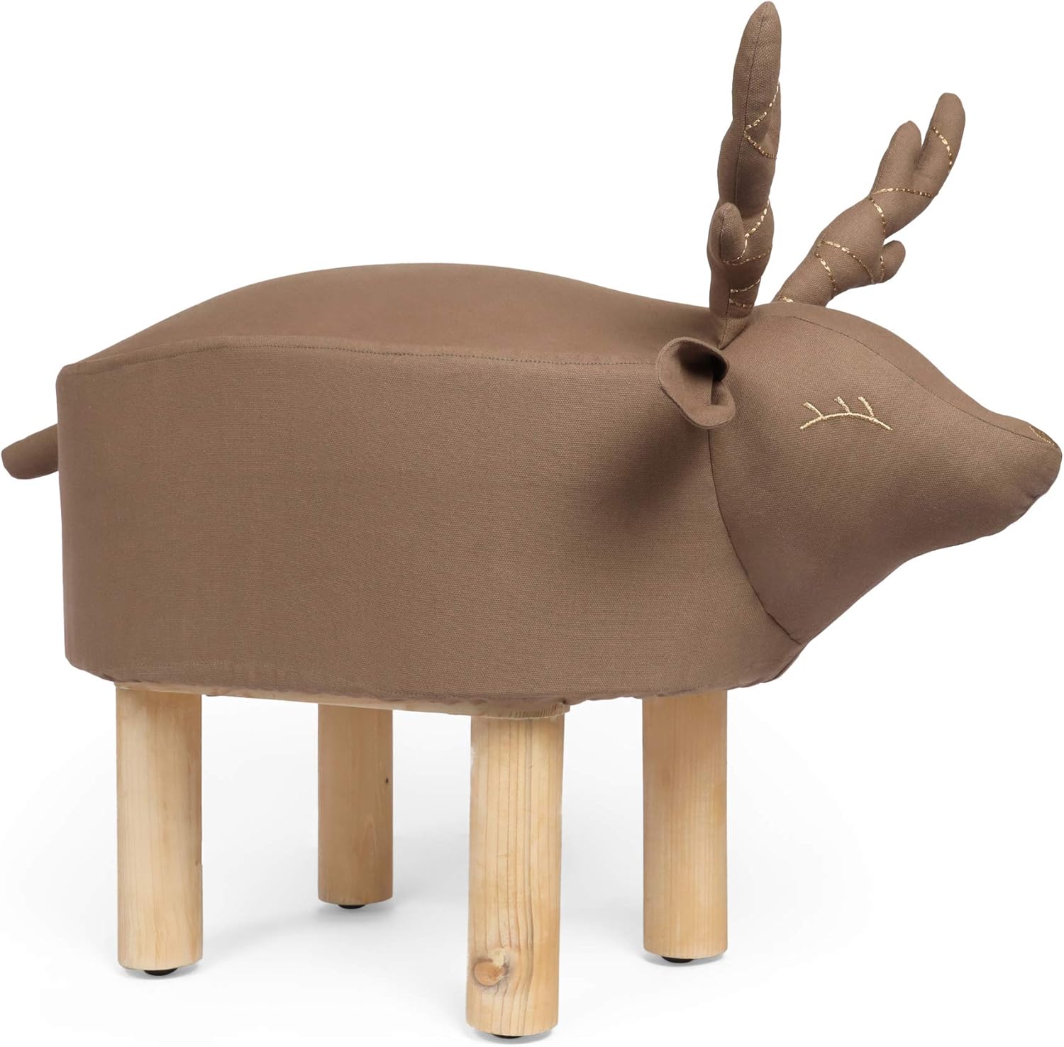Christopher Knight Home Rivera Contemporary Kids Deer Ottoman, Brown, Brown, Natural Pack of 2