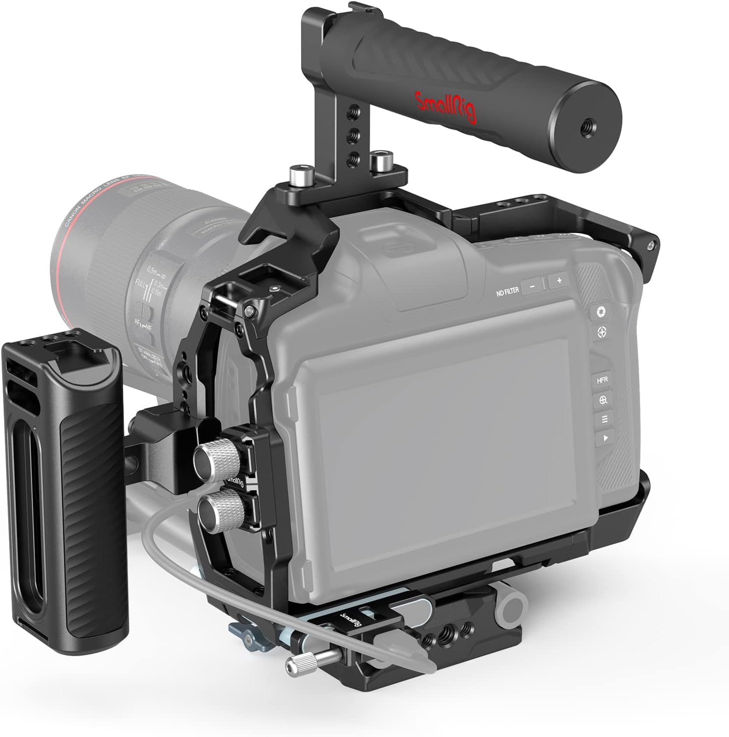 SmallRig Camera Cage Kit for BMPCC 6K Pro, with Camera Cage, 15mm Baseplate, Top Handle, Side Handle, HDMI Cable Clamp, SSD Mount for Blackmagic Design Pocket Cinema Camera 6K Pro &ndash; 3584
