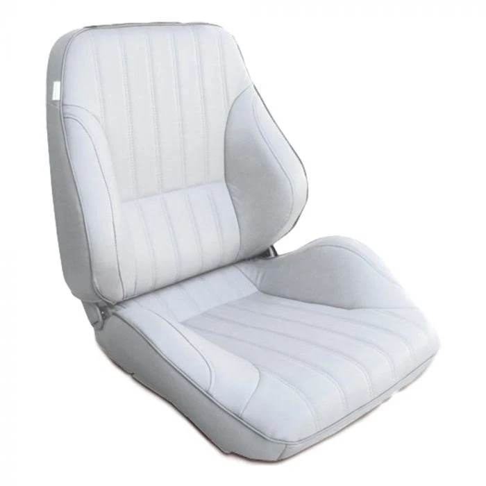 Procar 80-1050-53R Rally Lowback Series Seat Vinyl White Passenger Side 1948