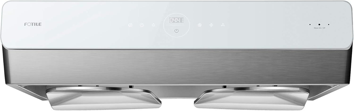 FOTILE Pixie Air UQS3001 30&rdquo; Stainless Steel Under Cabinet Range Hood, 800 EQUIV. CFMs Kitchen Over Stove Exhaust Vent with LED Lights Dual AC Motors and Mechanical Buttons