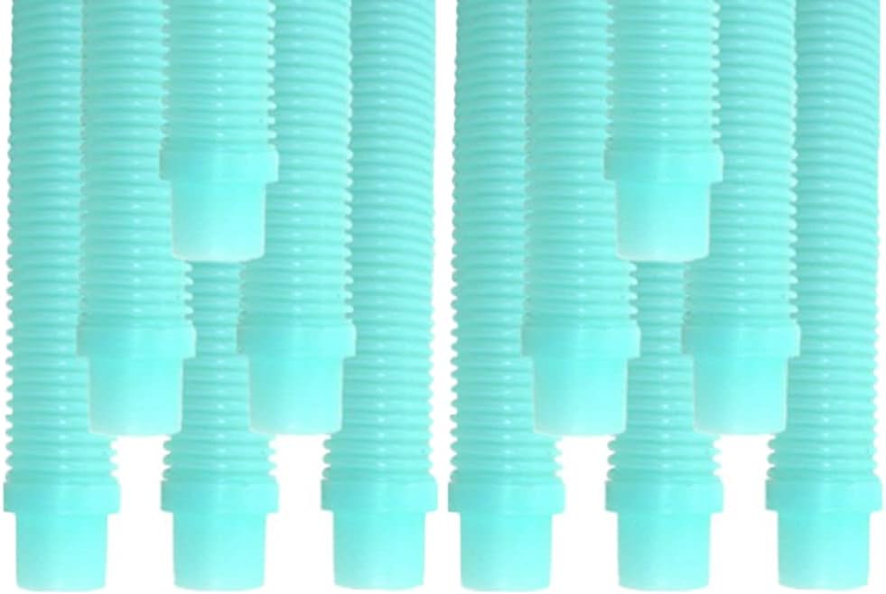 Puri Tech 12 Pack Universal Pool Cleaner Suction Hose 48 Inches Long Aqua Color for Kreepy Krauly, Baracuda G3/G4, Navigator, & More Universal Fit 4' Feet Long Pack of 2