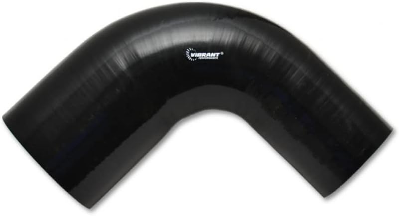 Vibrant For Long Gloss Black Silicone 90 Degree Transition Elbow - 3.5in ID | 19797