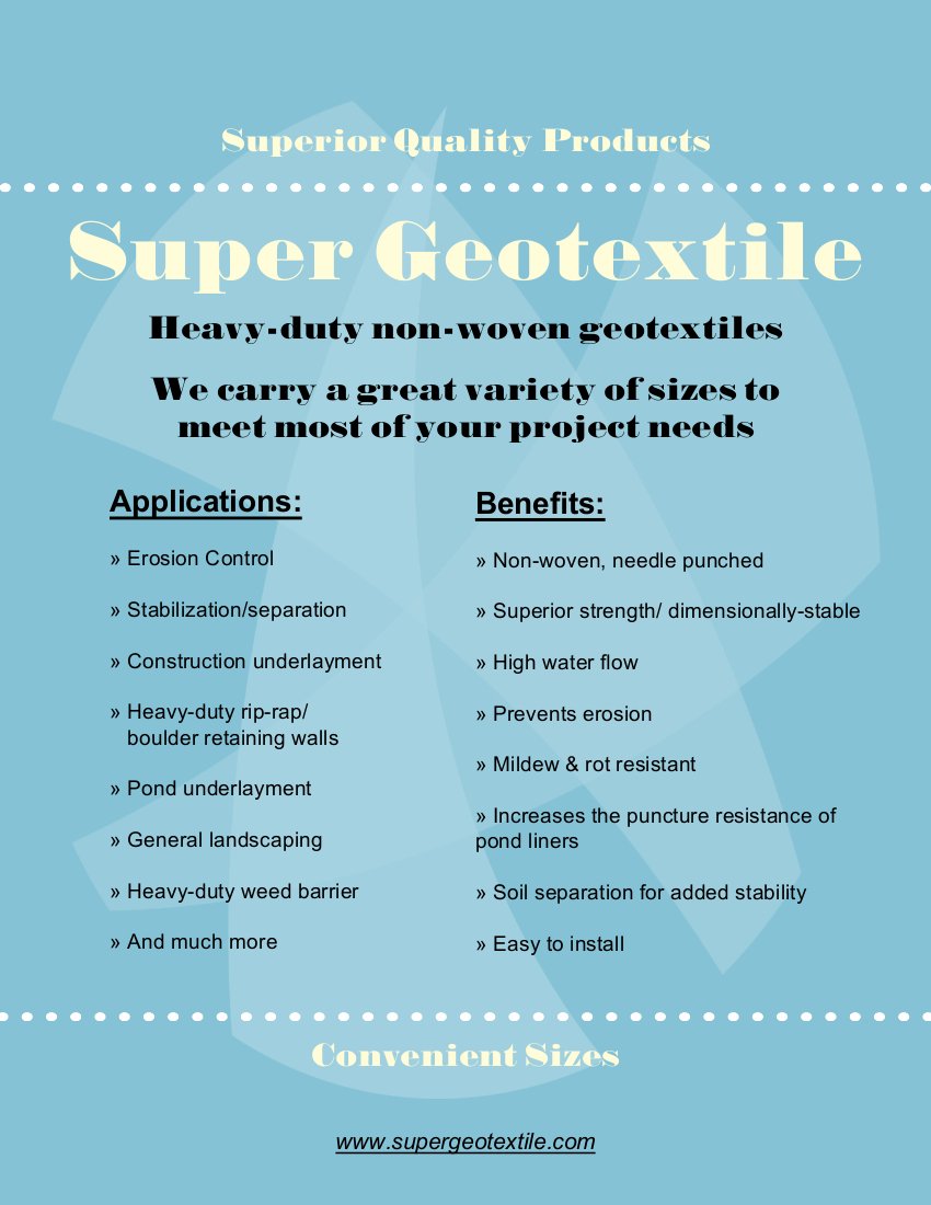 Super Geotextile 4, 6, 8 oz Non Woven Fabric for Landscaping, French Drains, Underlayment, Erosion Control, Construction Projects - 8 oz (3x50) Pack of 2