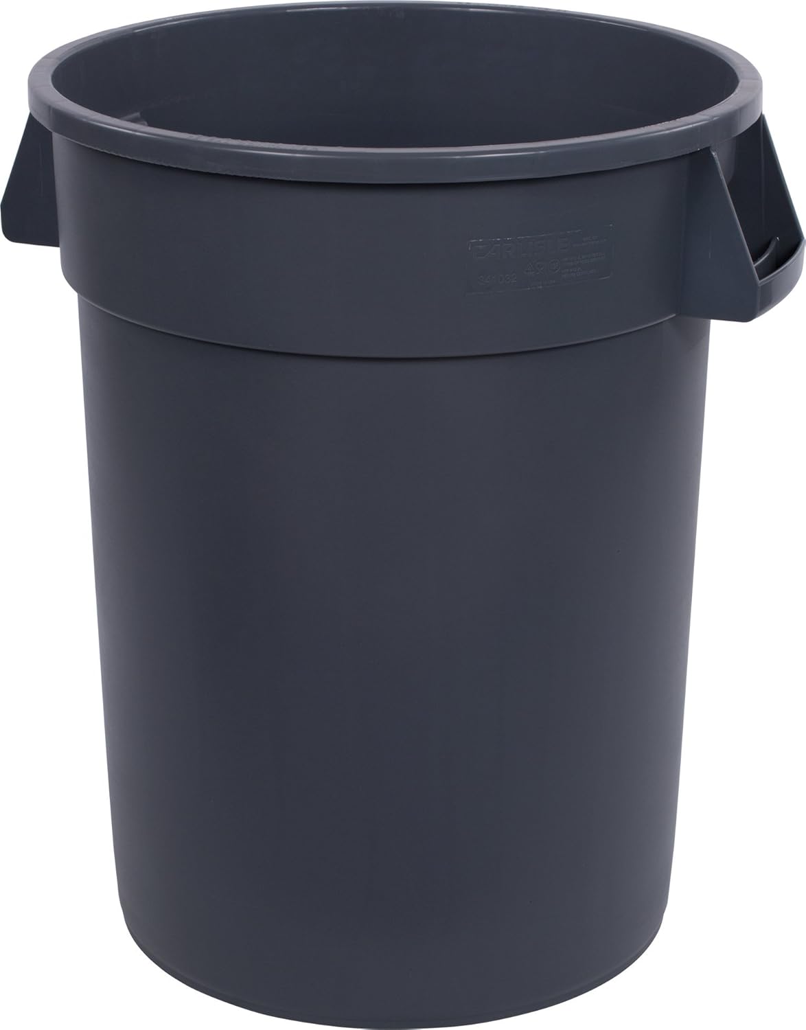 Carlisle 34103223 Bronco Round Waste Container Only, 32 Gallon, Gray Pack of 2