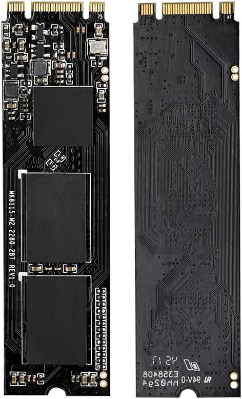 WEIJINTO 1TB SSD NVMe SATA3 M.2 2280 PCIe 1000GB SSD Internal Solid State Drive for Laptop Desktop SSD Drive (1TB, A-Black) Pack of 2