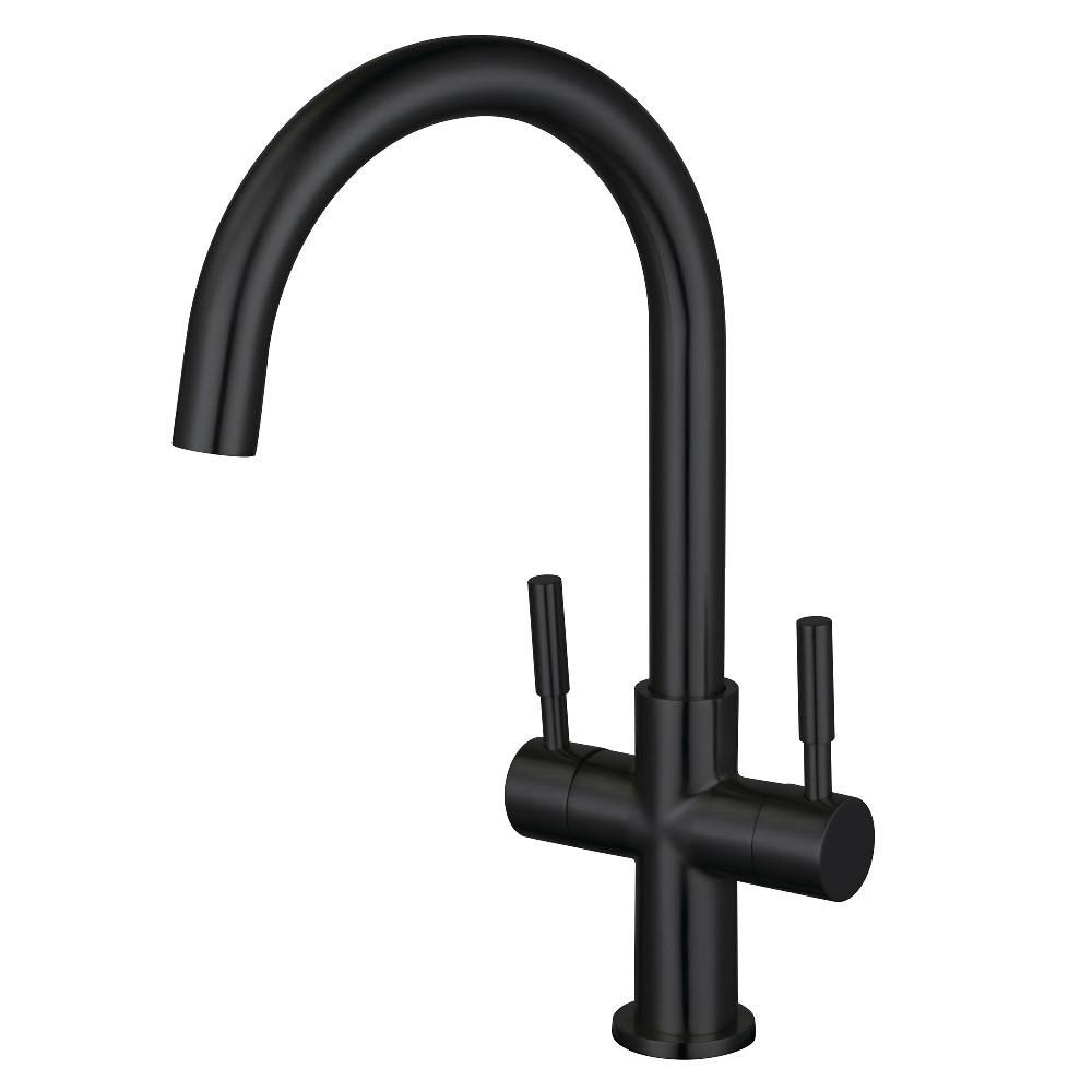Kingston Brass LS8290DL Fauceture Concord Two-Handle Vessel Faucet Matte Black