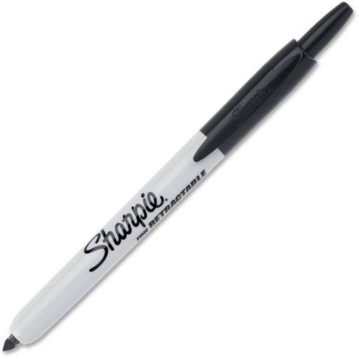 Retractable Sharpie Marker Fine Point 12/bx Black 32701DZ