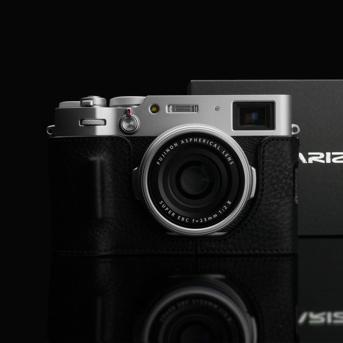 Gariz HG-X100VBK Genuine Leather Half Case for Fuji X100V, Black