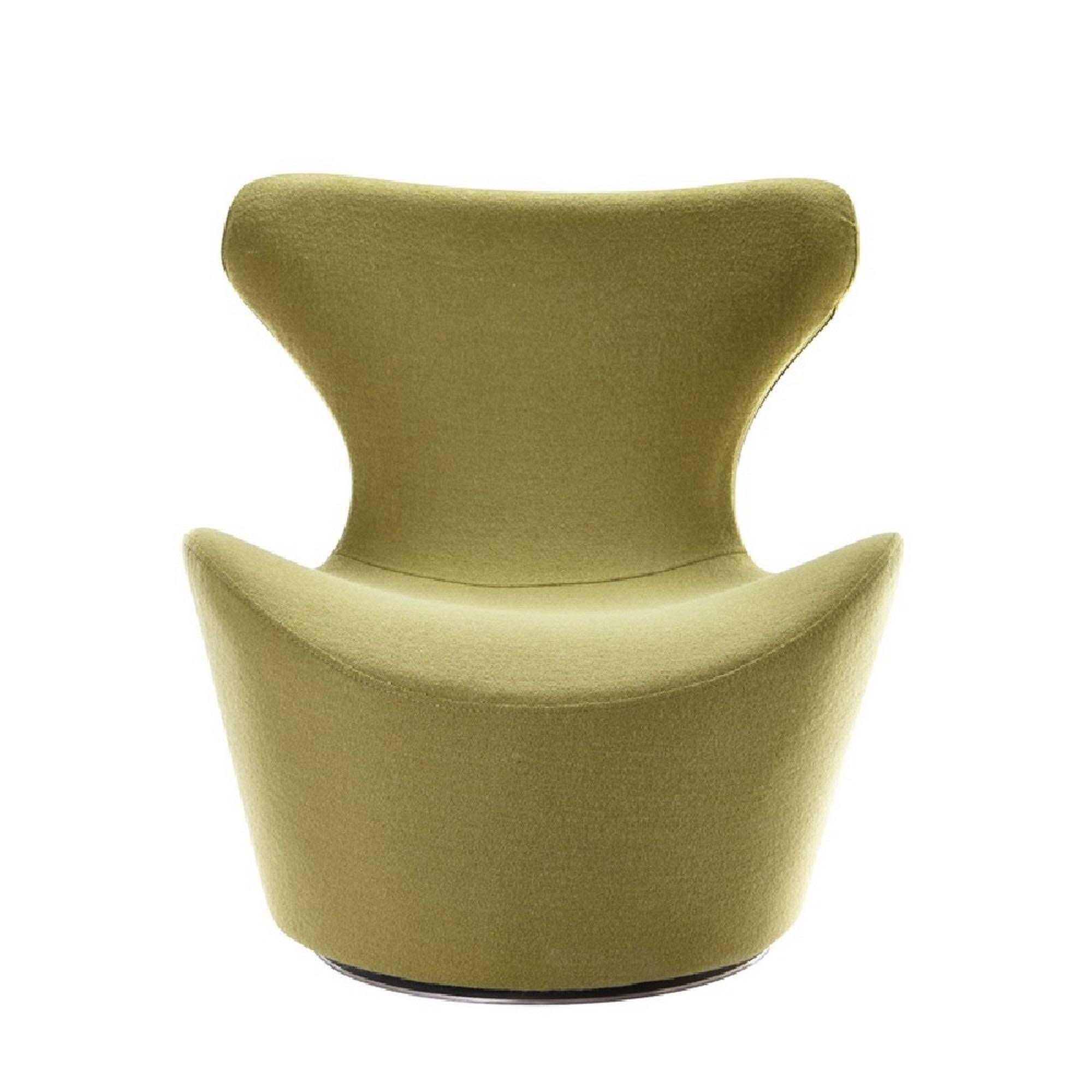 Benjara BM219308 Modern Fabric Lounge Chair with Curved Seat u0026 Backrest Green