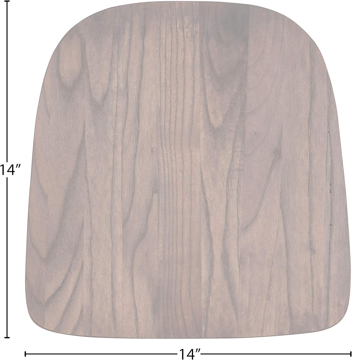 Flash Furniture 4 Pack Rustic Walnut Wood Seat for Colorful Metal Chairs