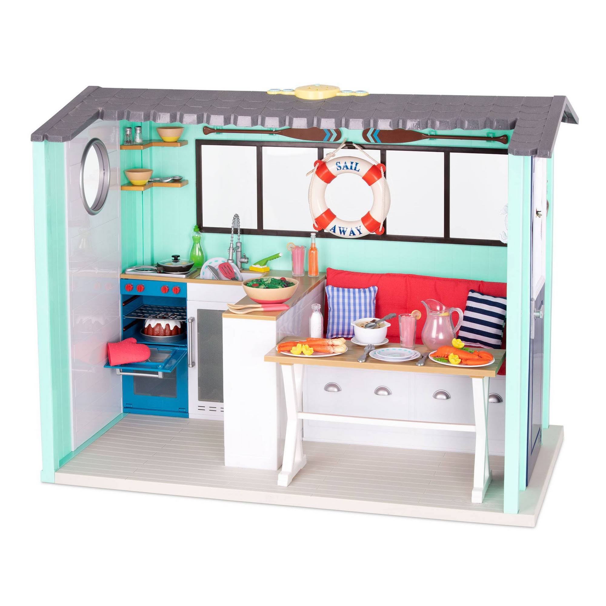Our Generation Seaside Beach House Playset for 18x22 Dolls