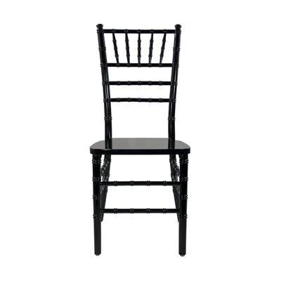 Penton Solid Wood Ladder Back Stacking Side Chair Canora Grey Color: Black