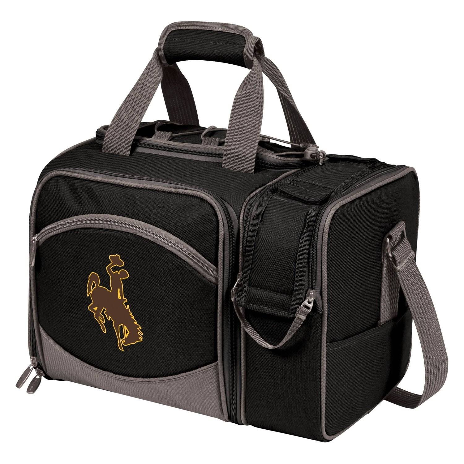 Picnic Time Malibu Wyoming Cowboys Print Black