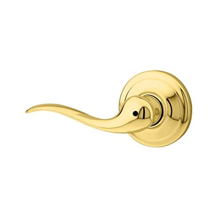 Kwikset 730TNLLH-326 Left Hand Tustin Privacy Door Lock Bright Brass by Bright Chrome Finish
