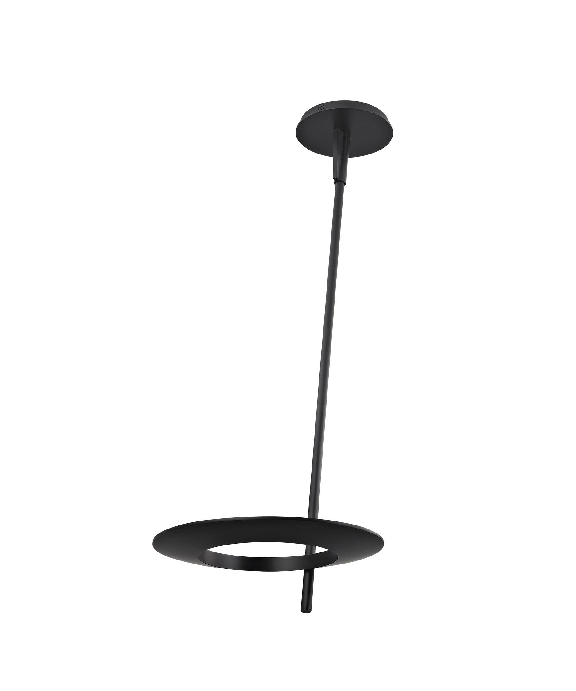 Sonneman 2418.25 - Ringlo 24x22 LED Ceiling Torchiere, Satin Black