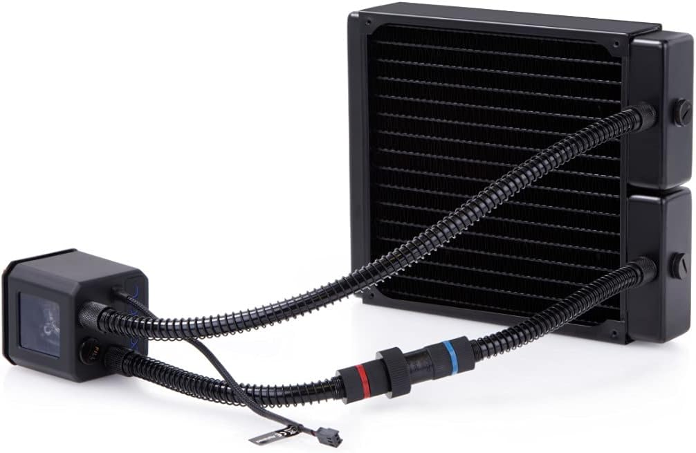 Alphacool Eisbaer 200 AIO CPU Water Cooler with 200mm Radiator, Fanless, Black