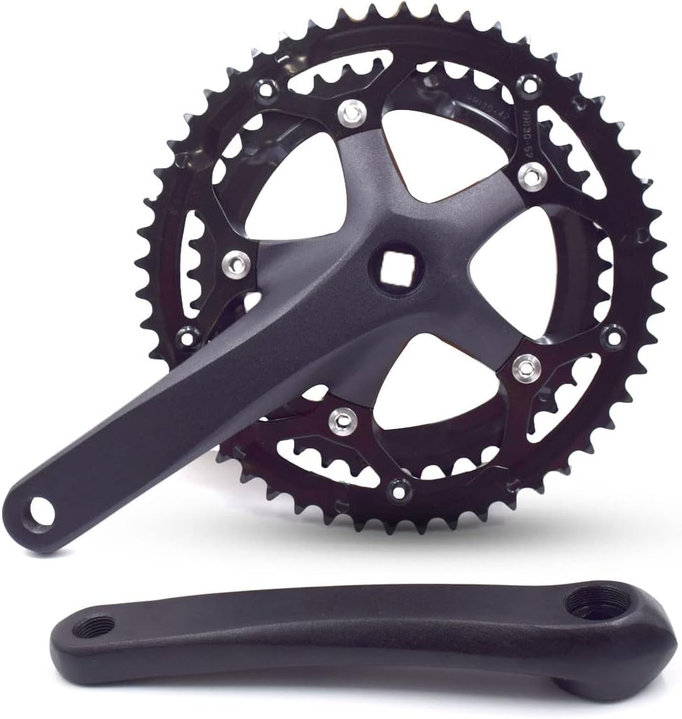 DRIFT MANIAC Bicycle Crankset 50/34T 52/42T 110BCD Square Taper for Road Treking Bike 170mm Crank Arm Pack of 2