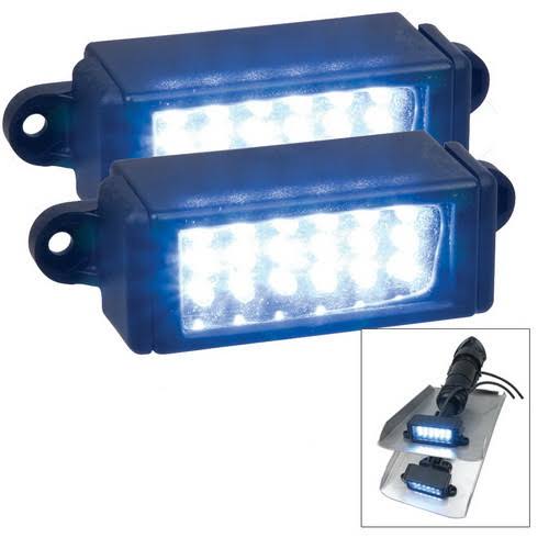 Perko Surface Mount Trim Tab Underwater Lights - Pair - White