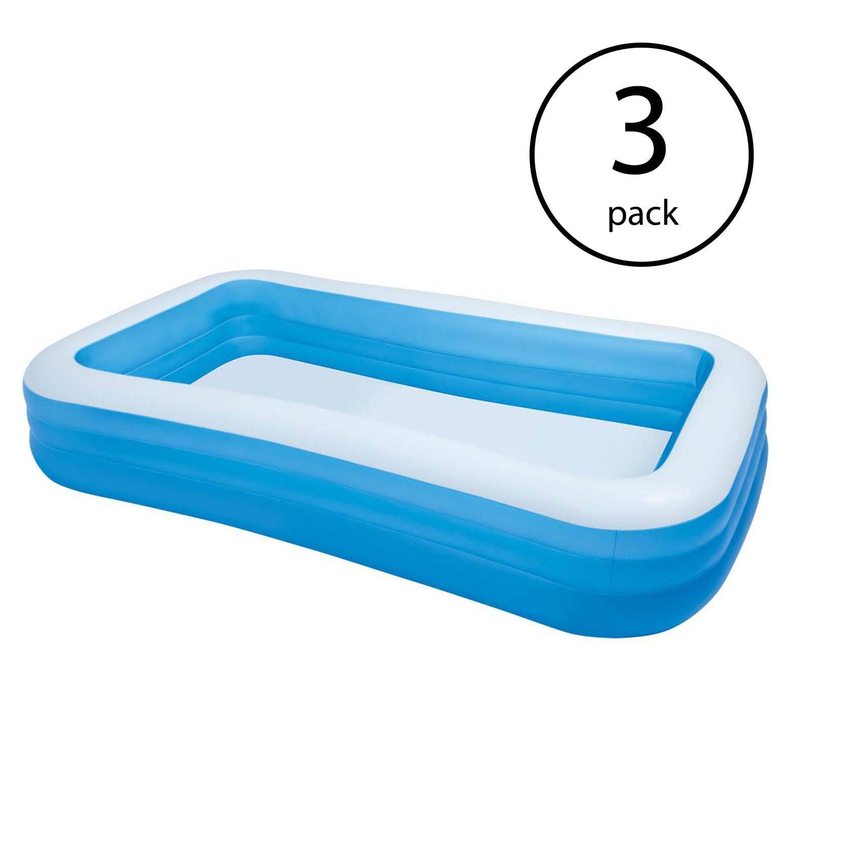 Intex Swim Center 72x22 x 120x22 Family Backyard Inflatable Swimming Pool (3 Pack)