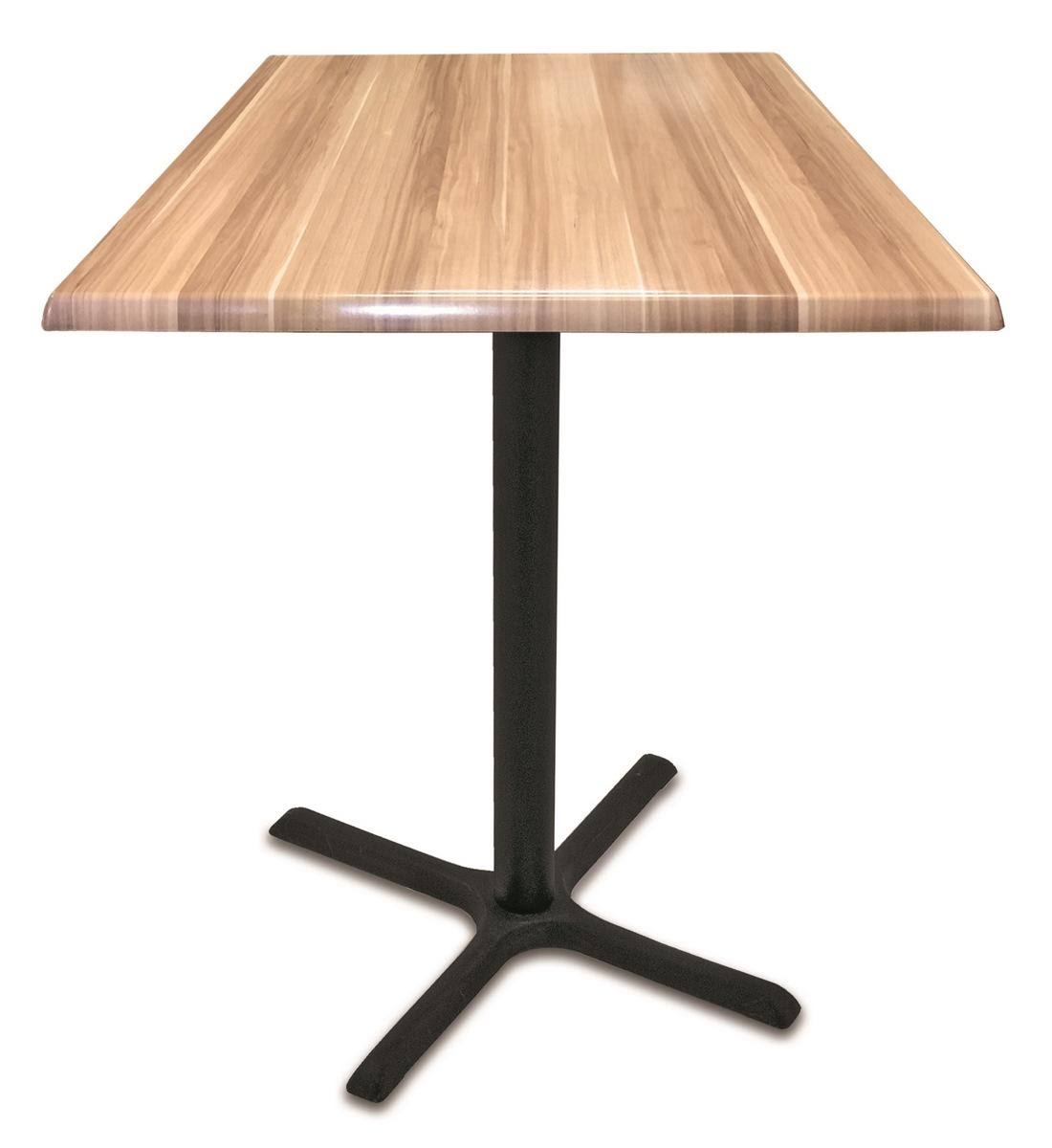 Holland Bar Stool 42x22 Od211 Black Table with 36x22 x 36x22 Square Indoor/Outdoor Natural Top OD211-3042BWOD36SQNat