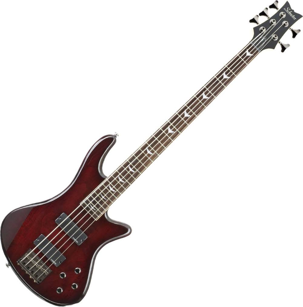 Schecter Stiletto Extreme-5 String Bass, Black Cherry