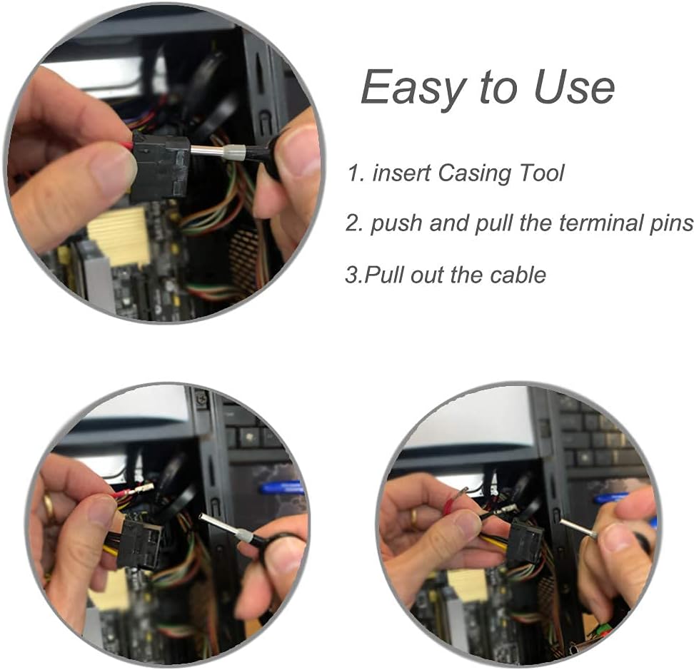 42 Pcs Terminal Ejector kit with Wire Cutter, Maerd Electrical Pin Removal Tool Kit for Car, Terminal Injector Kit and Pin Extractor Electrical Wiring Crimp Tool Set for Most Connector Terminal
