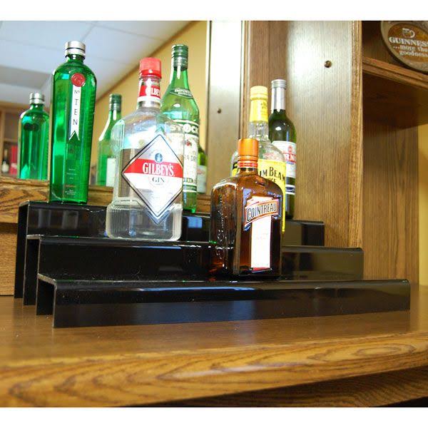 24-Inch 3 Tier Liquor Bottle Shelf - Black Barware KegWorks