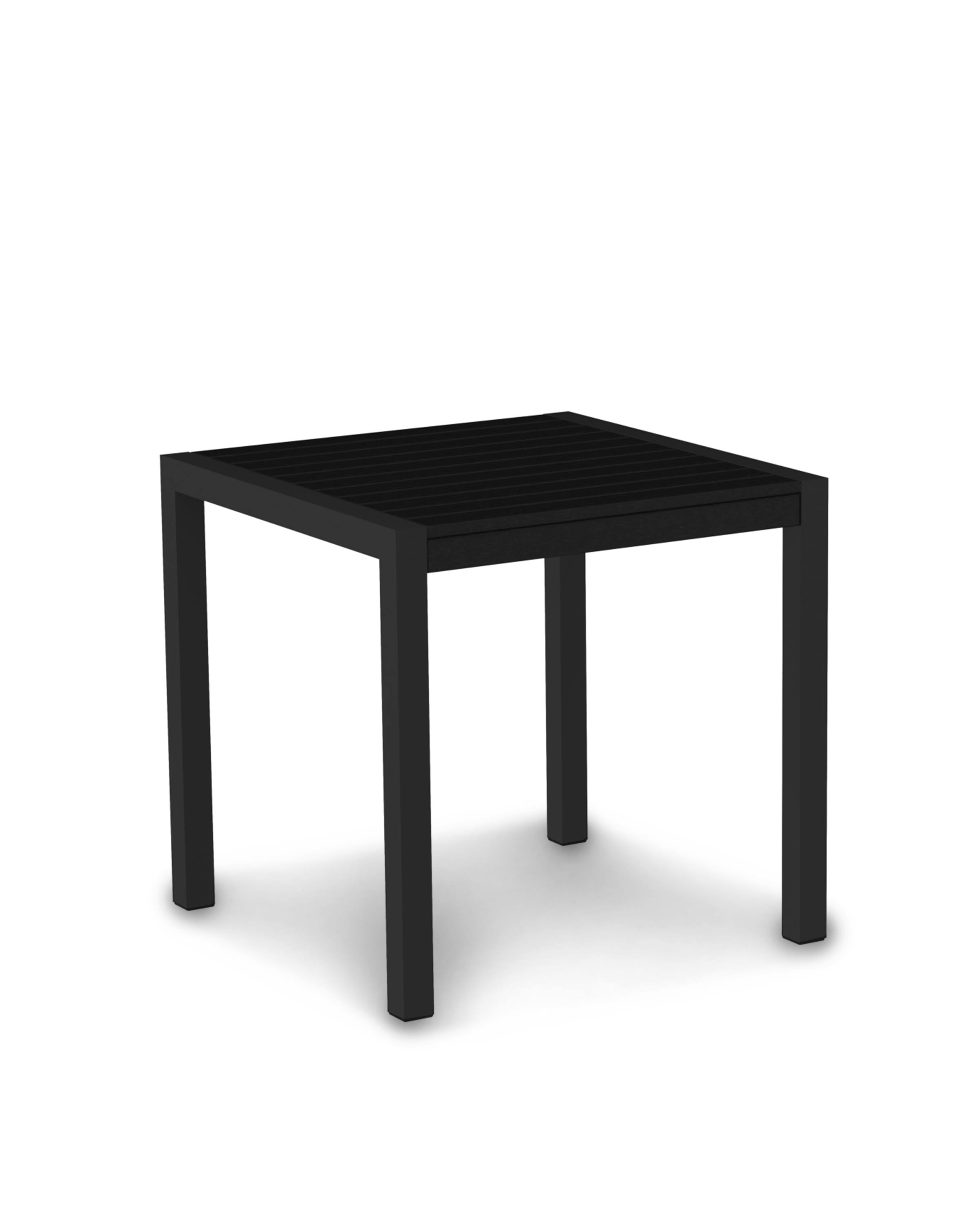 POLYWOOD Mod 30x22 Dining Table - Textured Black - Black