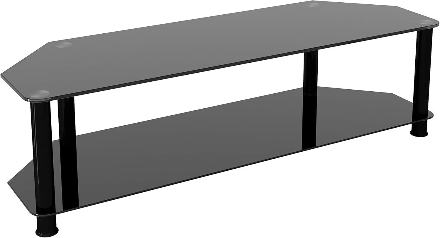 AVF SDC1400BB-A TV Stand TVs UP to 65-inch, Black Glass, Black Legs