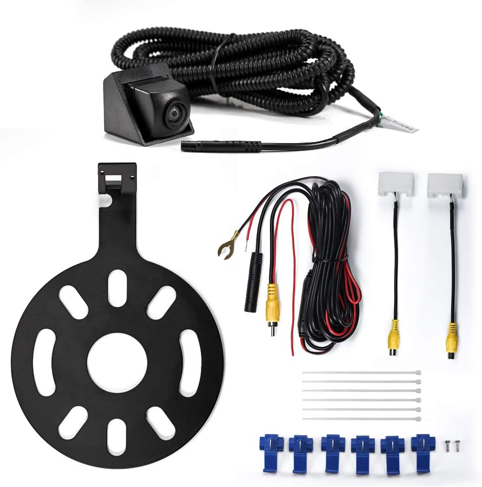Roadpower Car Backup Camera Rear View Camera Reverse Camera for Jeep Wrangler Spare Tire Mount 2007-2018 Waterproof Wide Angle Aftermarket Camera Removable Guidelines with OEM Monitor Adapter.