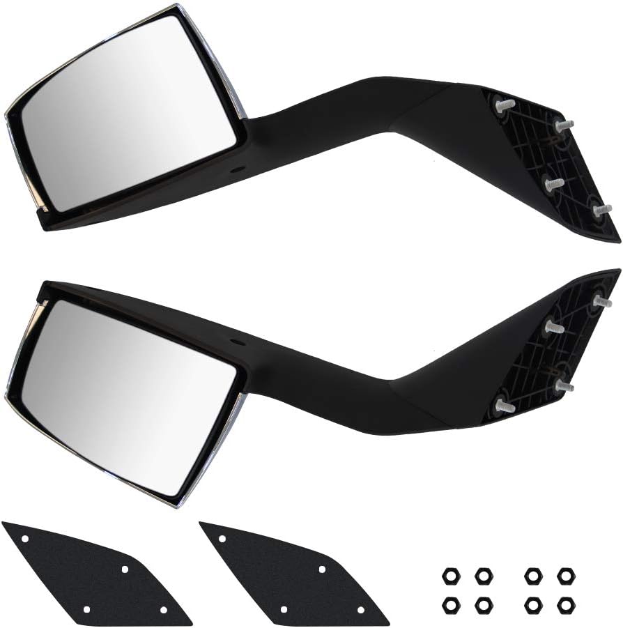 LEAVAN Hood Mirrors Truck Assembly Driver (Left Side) and Passenger (Right Side) Pair(Black) Black Hood Mirrors for VOLVO VNL,Suitable for Suitable for Volvo VNL 2000-2015
