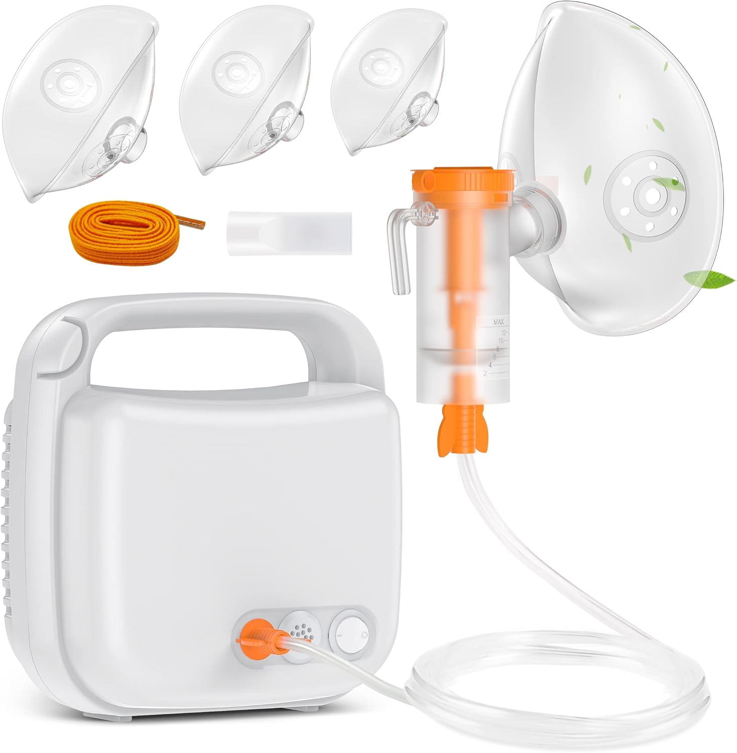 Portable Nebulizer, Nebulizer Machine for Adults Kids, Mini Handheld Nebulizer with Mouthpiece Adults&Chlid Masks, Steam Inhaler of Cool Mist for Travel and Home Use 1215007