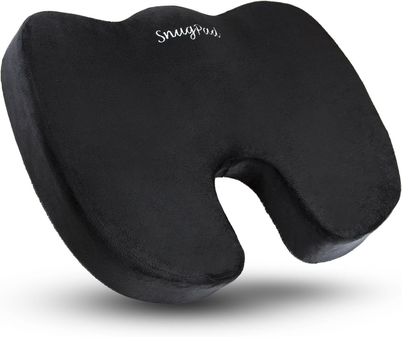 Upgraded-SnugPad Memory Foam Seat Cushion, for Sciatica, Back, Hip, and Tailbone Pain Relief, Firm Comfortable, Support for Office Chair, Wheelchair,Car. Nonslip Orthopedic Memory Foam Coccyx Cushion
