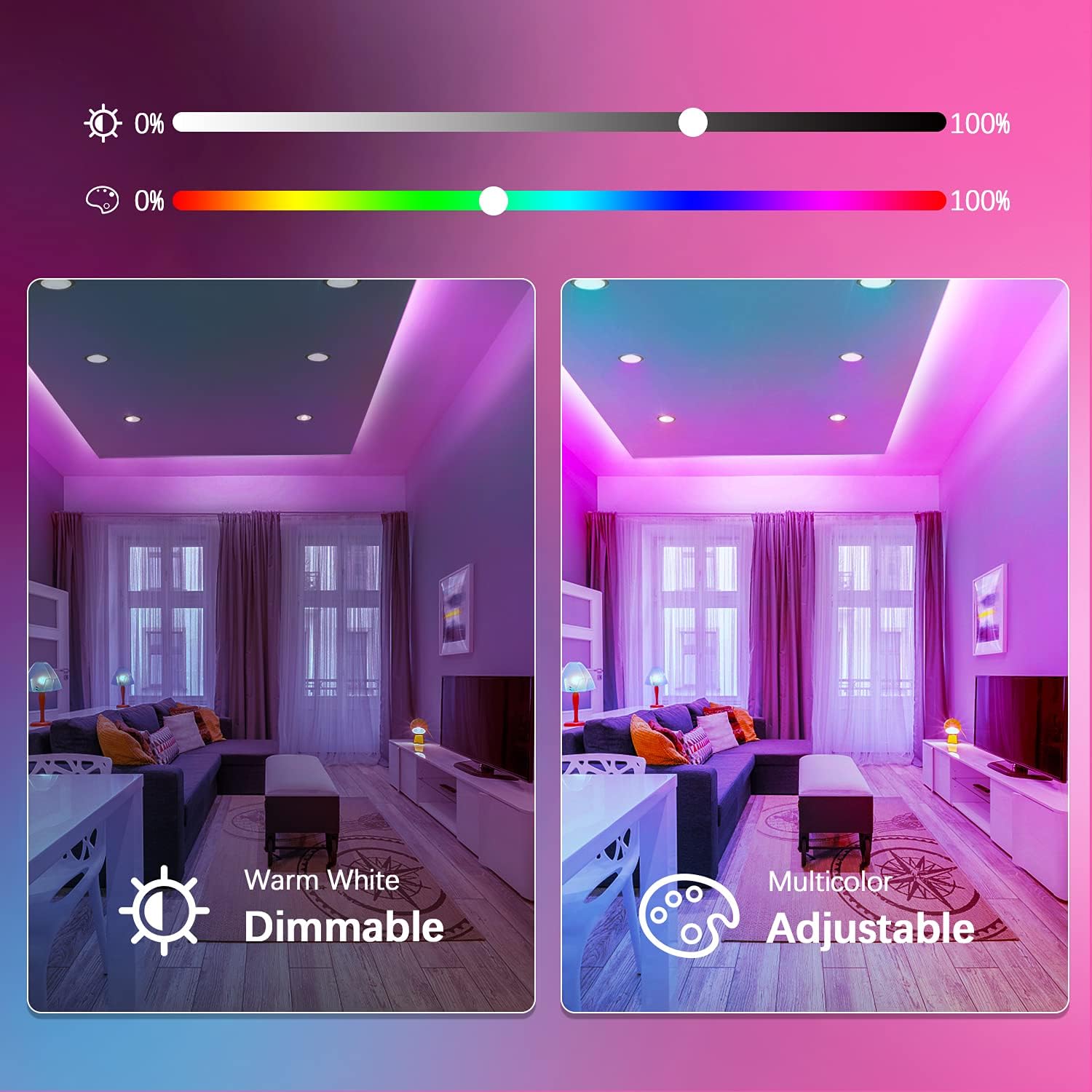 Konodar Wi-Fi & Bluetooth 2 in 1 LED Retrofit Downlights with Hub and Remote, 9W RGBCW LED Recessed Lighting 4 Inch, Dimmable Smart Can Lights Compatible with Alexa/Google Assistant, 5 Pack