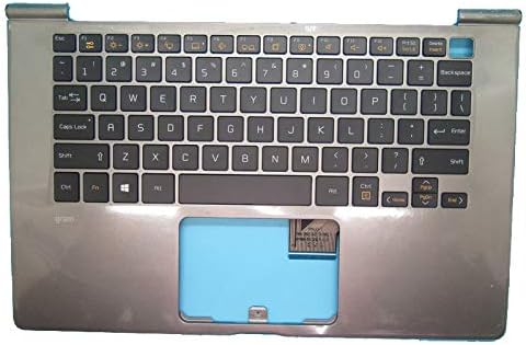 Laptop Grey PalmRest& Black Keyboard for LG 14Z970 MBN645862XX 14Z970-G 14Z970-E 14Z970-L 14Z970-T United States US with Backlit NO Touchpad