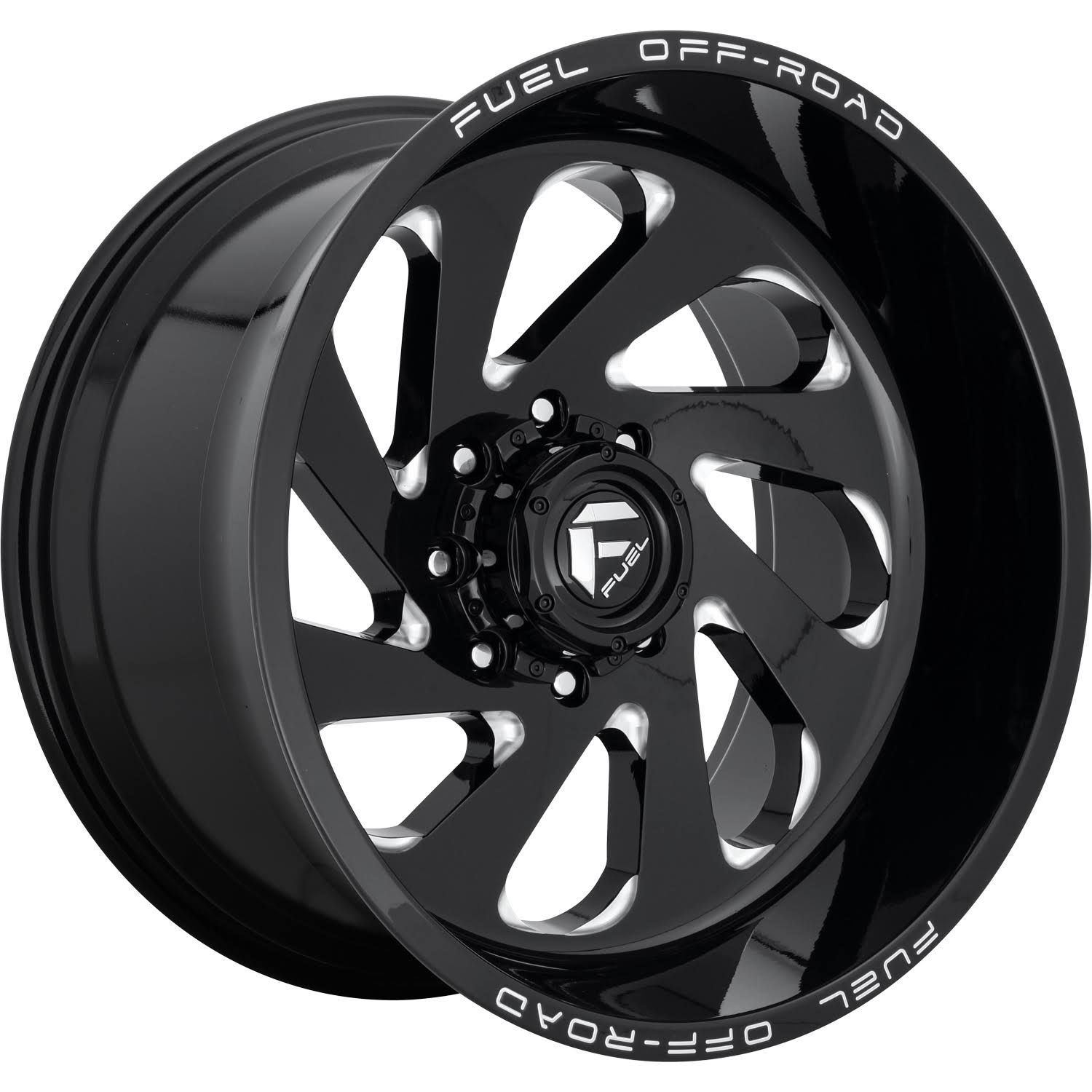 22x12 Fuel D637 Vortex Gloss Black Milled D63722207347