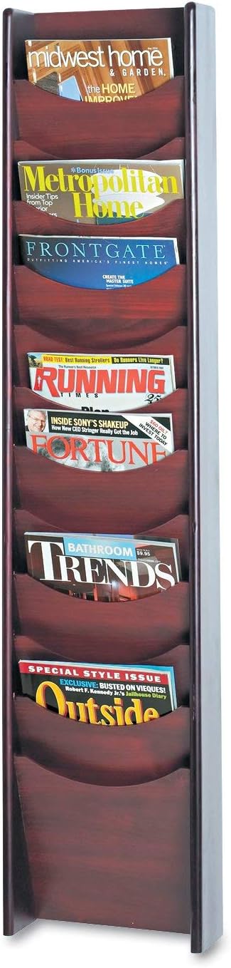 Safco Products 4331MH Wood Magazine Rack, 12 Pocket, Mahogany