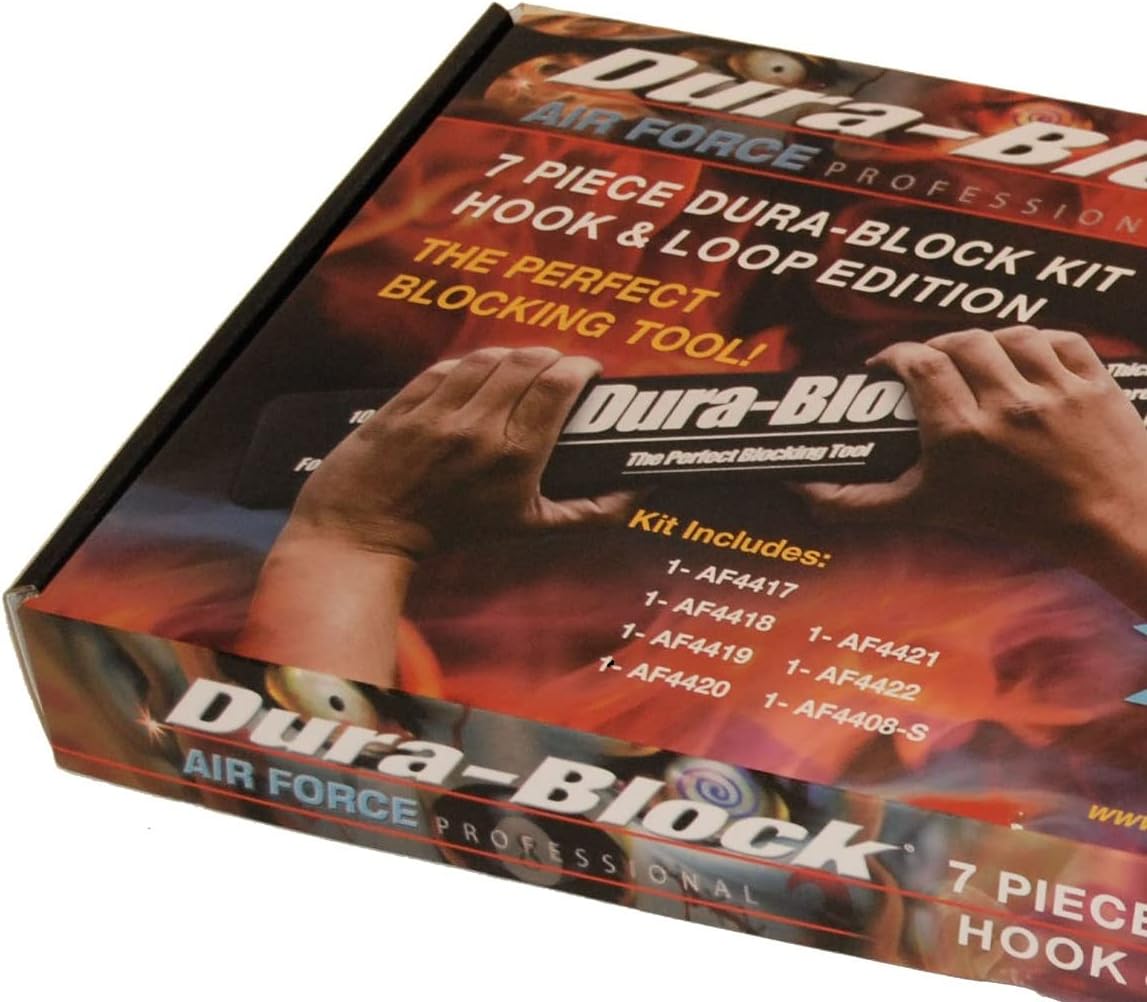Dura-Block AF44HL Hook & Loop Black 7-Piece Sanding Block Set